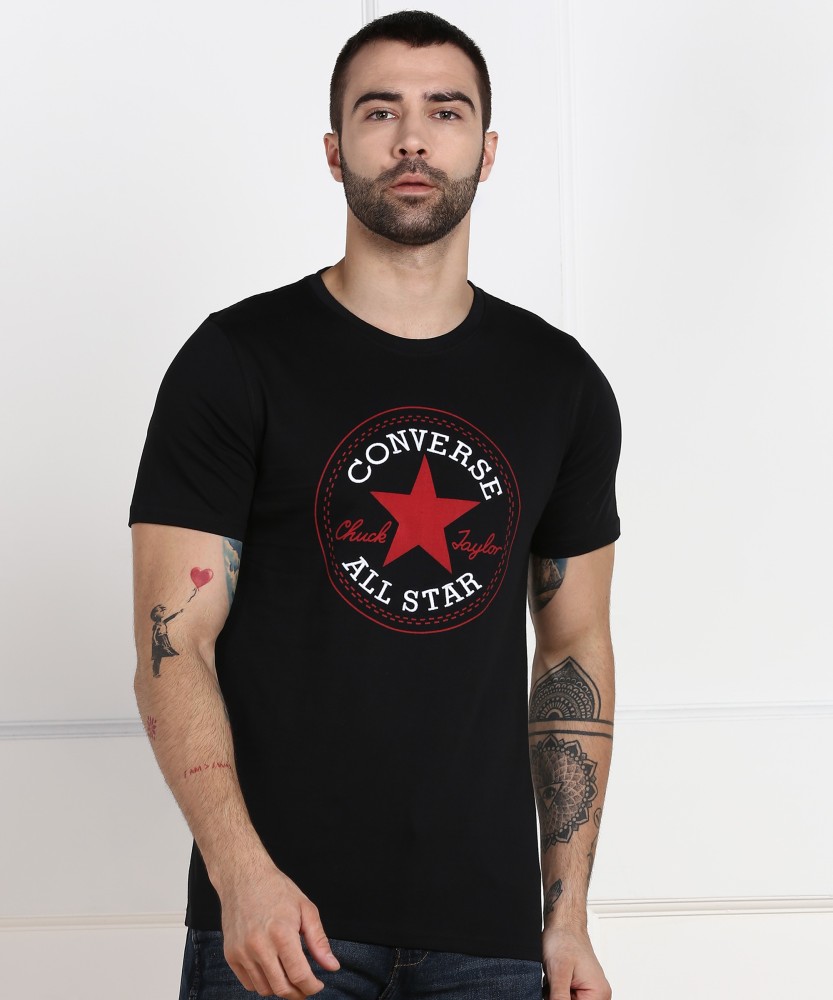 Converse t deals shirt black