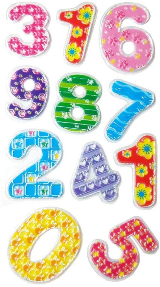 Comet Busters 7.62 cm Cute Colorful 3D Number Stickers Reusable Sticker  Price in India - Buy Comet Busters 7.62 cm Cute Colorful 3D Number Stickers  Reusable Sticker online at