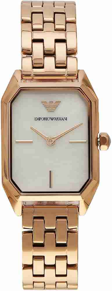 EMPORIO ARMANI Gioia Rose gold White Dial Stainless Steel