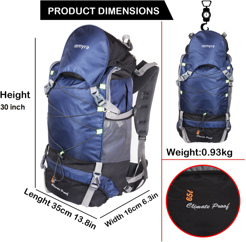 Remyra Tracking Bags for Travelling below 2000 Hiking Backpack 65 L Trekking Bag with Rain Cover Travel Bags Rucksacks for Men Women Outdoor Travel Waterproof Bag Climbing Camping Touring Mountaineeri...