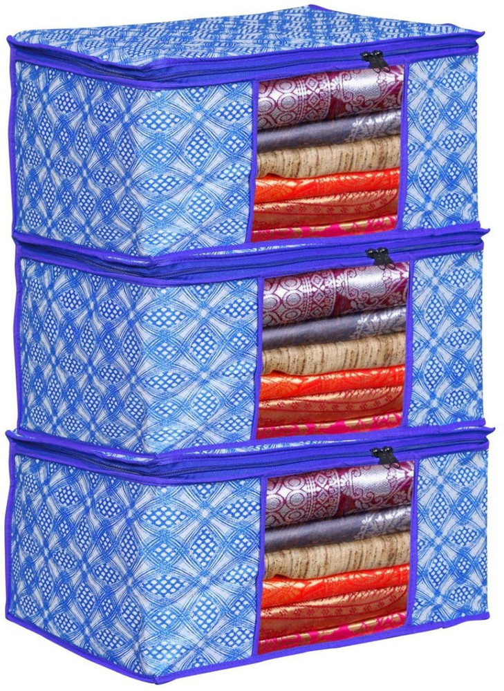Porchex Presents Non Woven Saree Cover Storage Bags Saree Organizer for Wardrobe Organizers for Clothes Organizers 100 GSM Clothes cover 106 Firozi Price in India Buy Porchex Presents Non Woven Saree ...