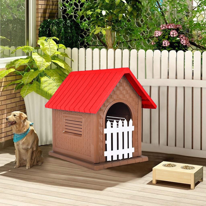 Indoor dog house with gate new arrivals