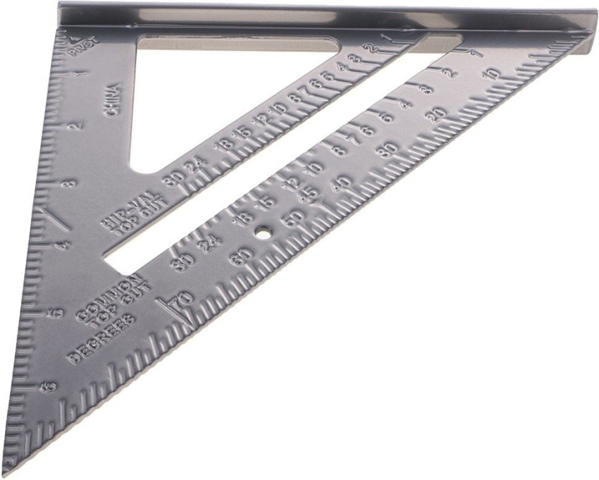 BACKGAMMON Double Side Scale Stainless Steel Metric Inch  Triangle Ruler 