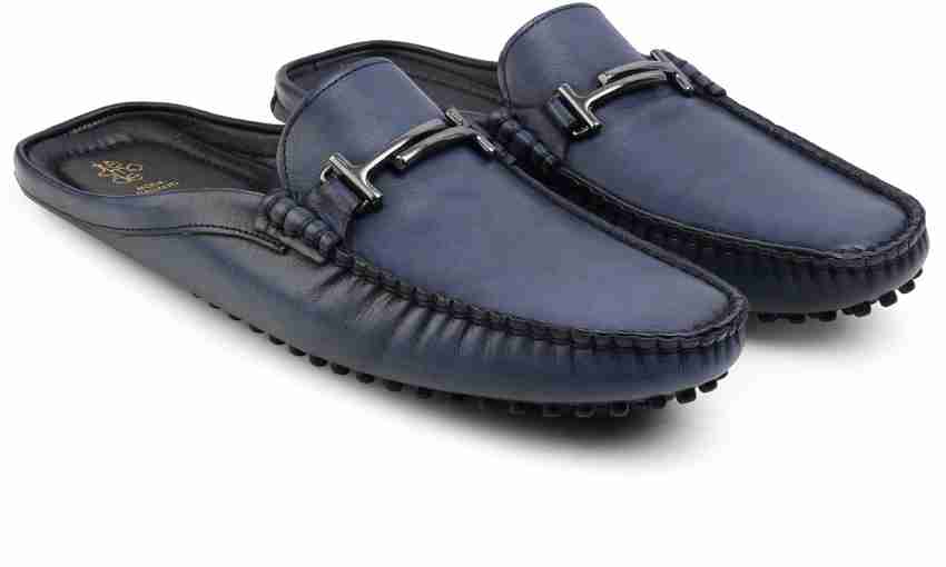 Louis Vuitton Blue Epi Leather Hockenheim Slip On Loafers Size 42