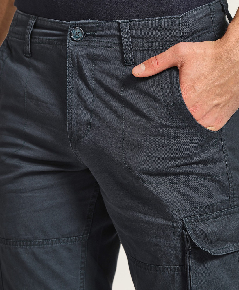 BUFFALO by FBB Solid Men Blue Cargo Shorts Buy BUFFALO by FBB