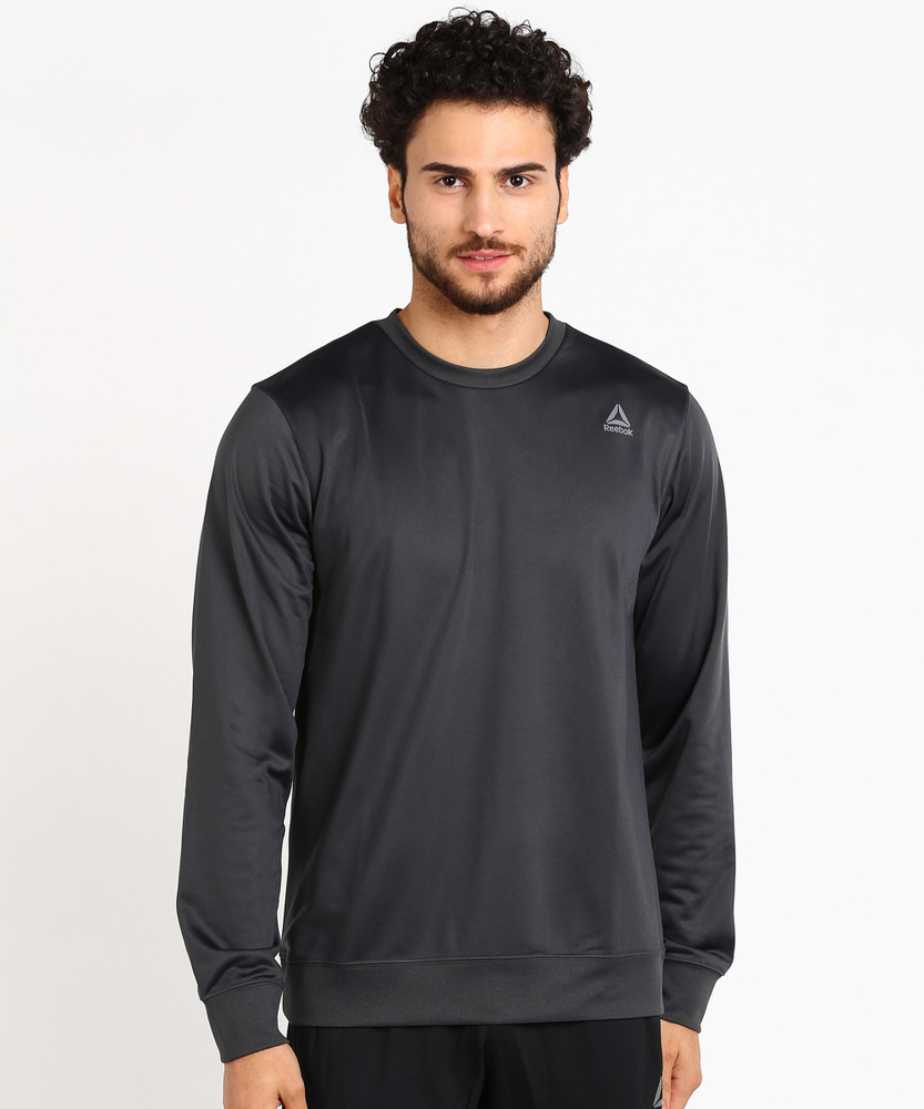 REEBOK Full Sleeve Solid Men Sweatshirt