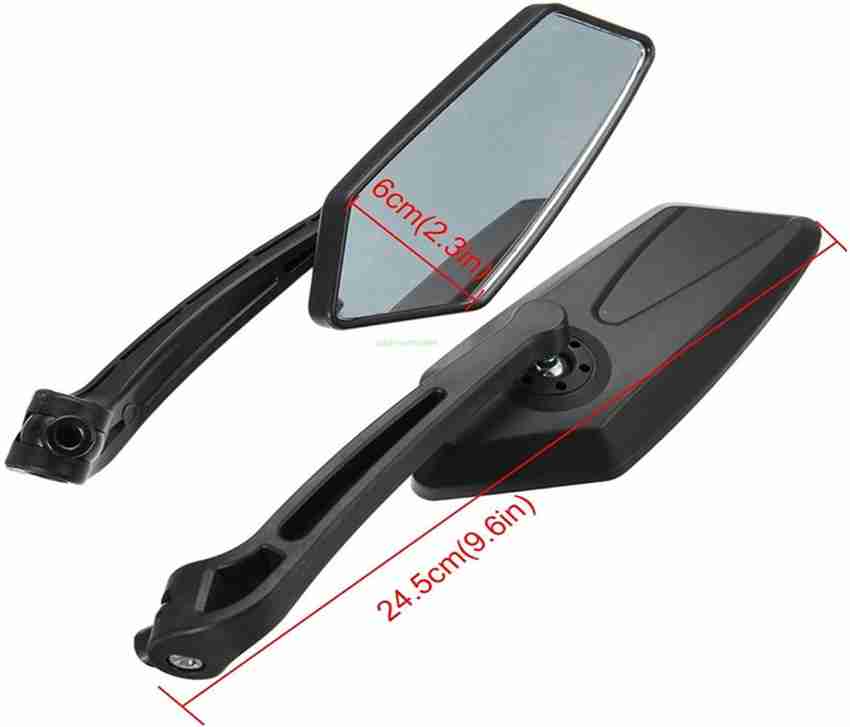 JCTEK Manual Rear View Mirror Dual Mirror Driver Side For TVS