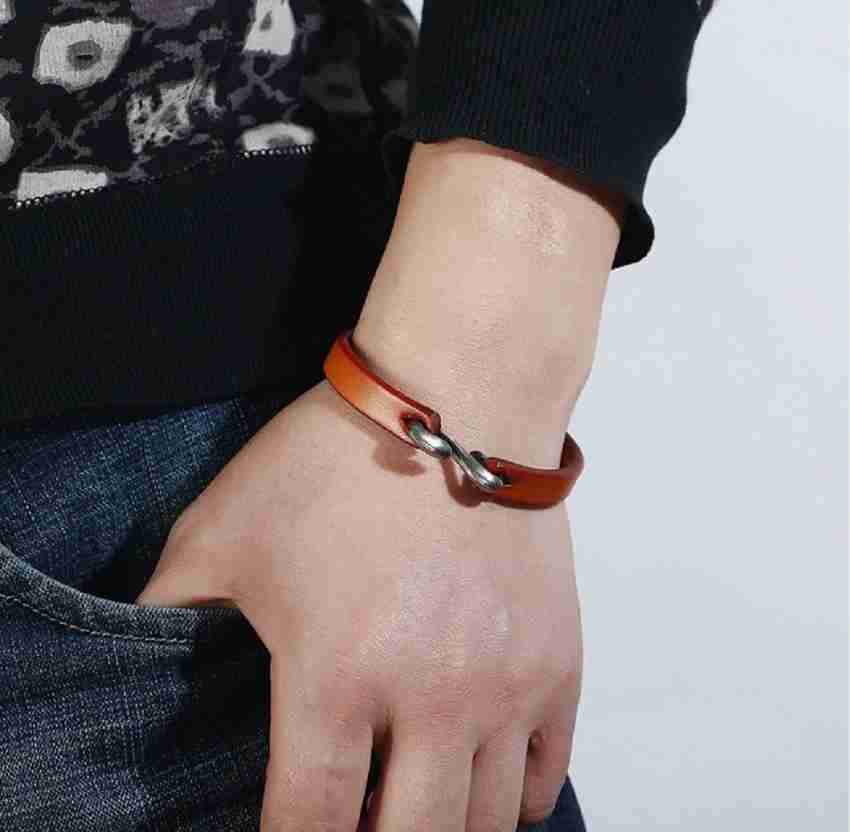 Oomph Leather Beads Silver Bracelet Price in India - Buy Oomph
