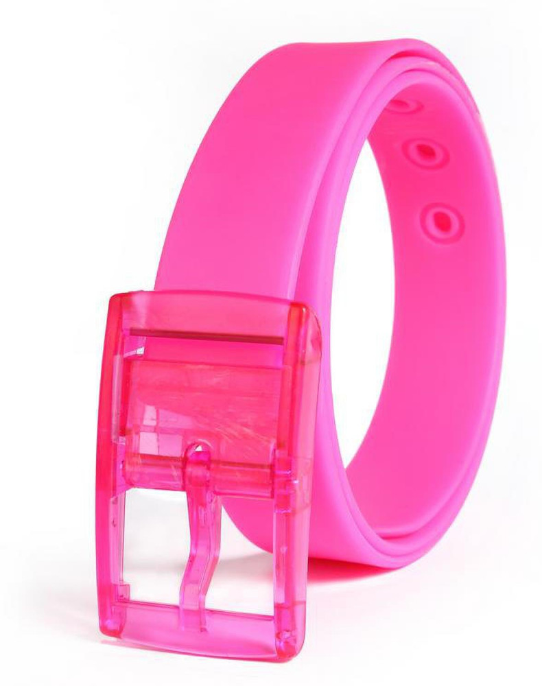 WEAR MADO Women Casual Pink Plastic Belt Pink Price in India