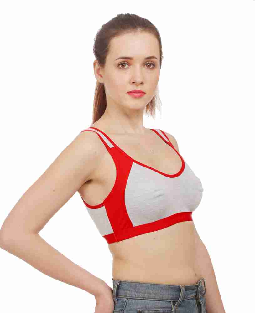 Sangini Solid New Trendy Full Coverage Cotton Blend Sports Bra For
