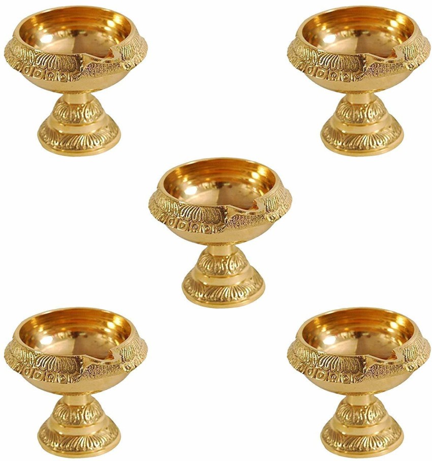 Bhimonee Decor Pure Brass Kuber Deep, Deepak, Diya for Pooja Purposes