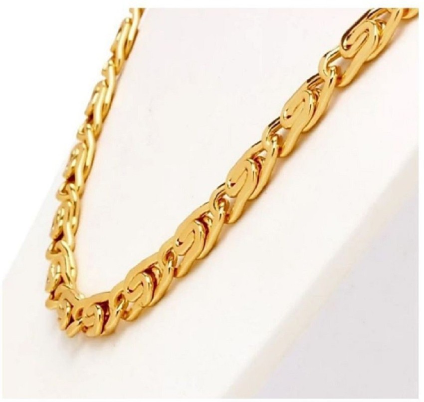 Arihant Bangles Glitzy Lock Design Silver Plated Chain Necklace