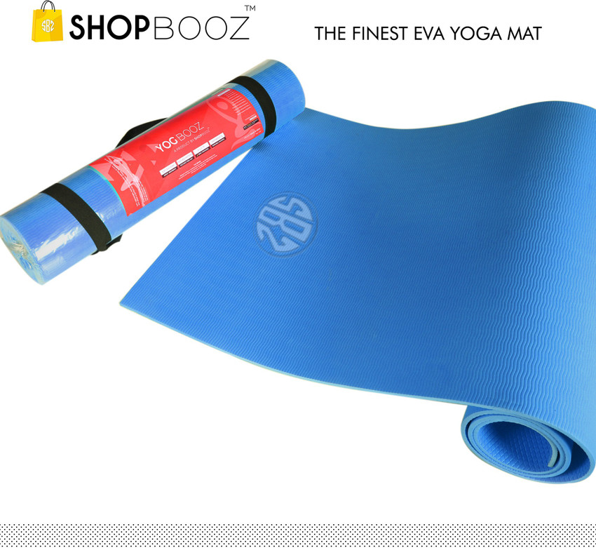SHOPBOOZ BOOZ6MMBLUEBOTH Blue 6 mm Yoga Mat Buy SHOPBOOZ BOOZ6MMBLUEBOTH Blue 6 mm Yoga Mat Online at Best Prices in India Sports Fitness Flipkart