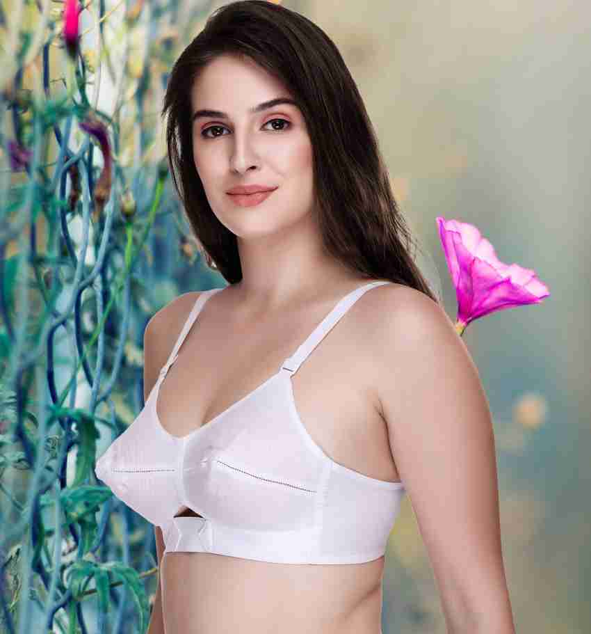 SONA by MOVING Moving Cotton Strap White Full Cup Plus Size Cotton Bra Pack  of 3 Women Full Coverage Non Padded Bra - Buy SONA by MOVING Moving Cotton  Strap White Full