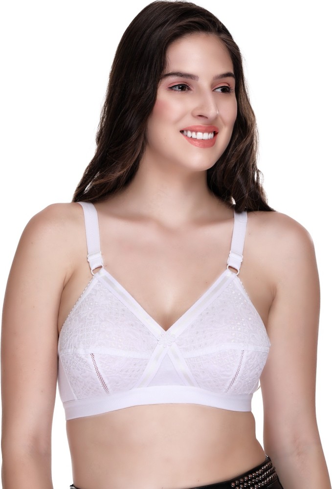 moms fit Wirefree Cotton Bra (Pink; White_36D) Pack Of 2 Women Minimizer  Non Padded Bra - Buy moms fit Wirefree Cotton Bra (Pink; White_36D) Pack Of  2 Women Minimizer Non Padded Bra