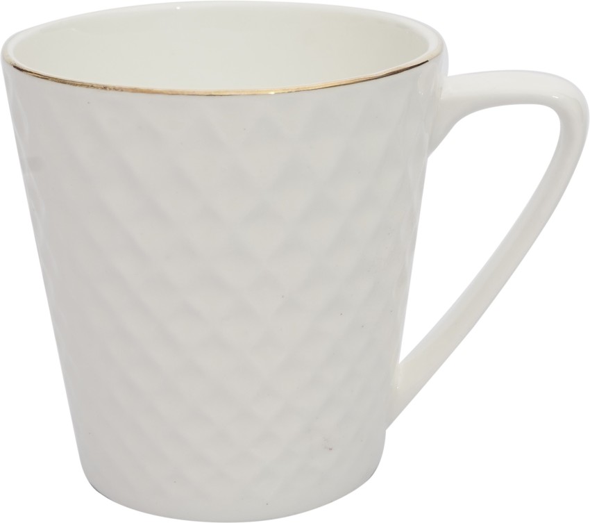 TREANDCARD Pack of 12 Ceramic Bone China, Ceramic Gold line Tea