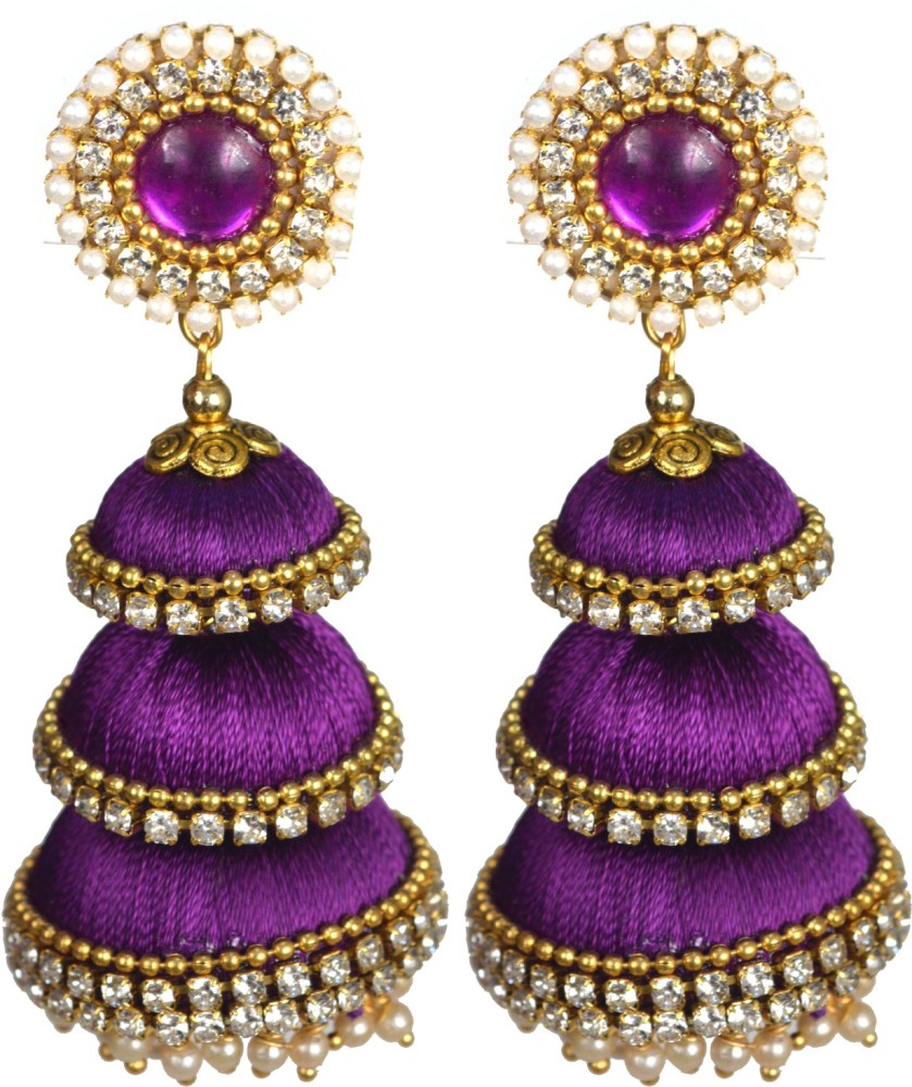 Violet on sale colour earrings