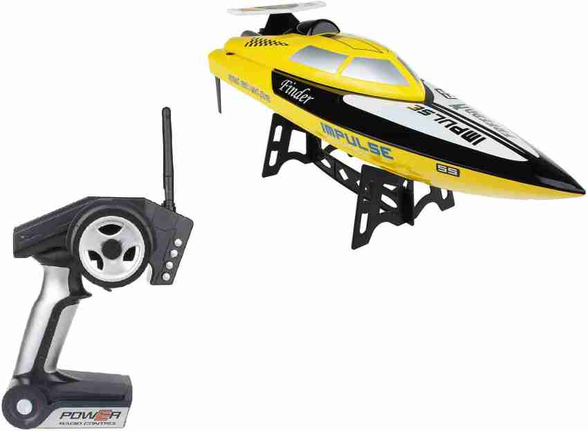 EMOB 2.4 GHz Radio System High Speed Remote Control Tiger Shark Racing Boat  Toy with Rechargeable Batteries - 2.4 GHz Radio System High Speed Remote  Control Tiger Shark Racing Boat Toy with