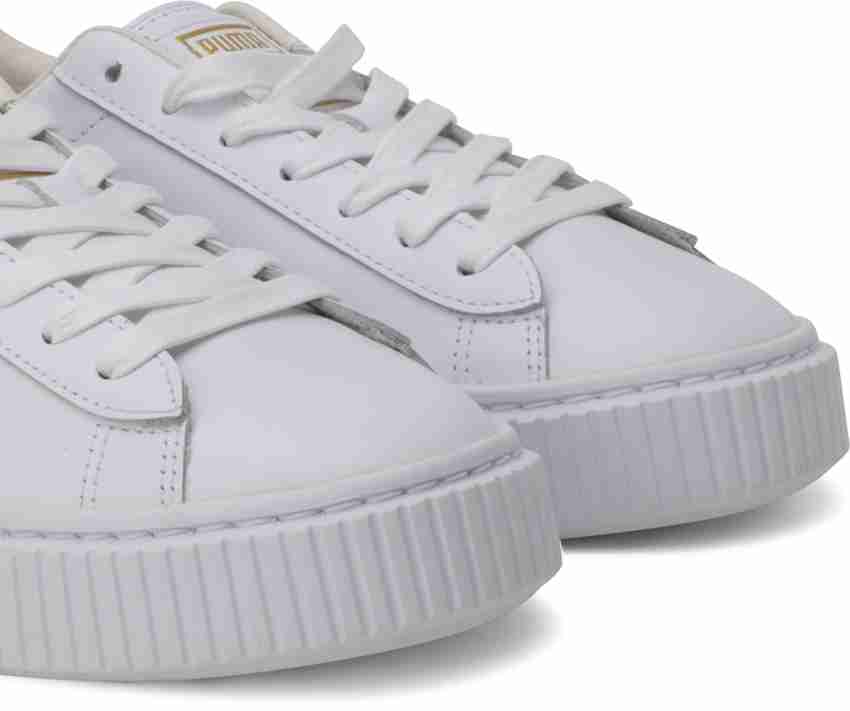 Puma basket core platform on sale white