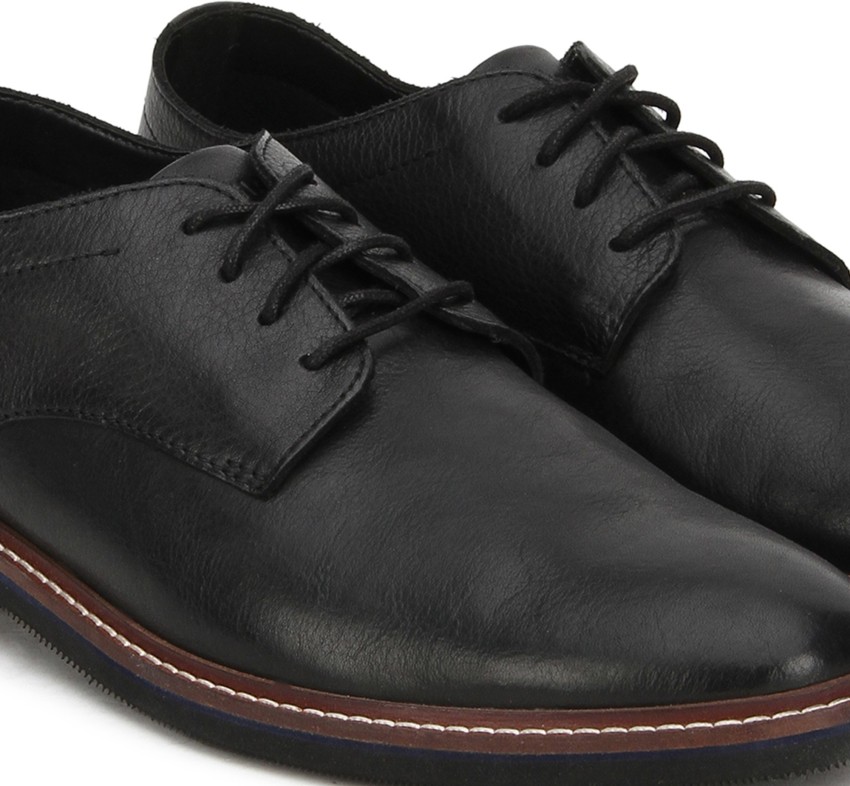 CLARKS Dezmin Plain Black Leather Lace Up For Men Buy CLARKS