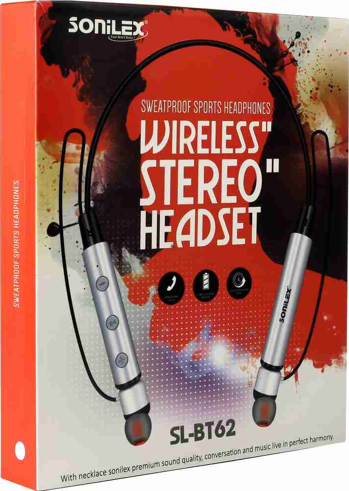 SOniLEX SL BT62 Sports Neckband Earphones music calls controls