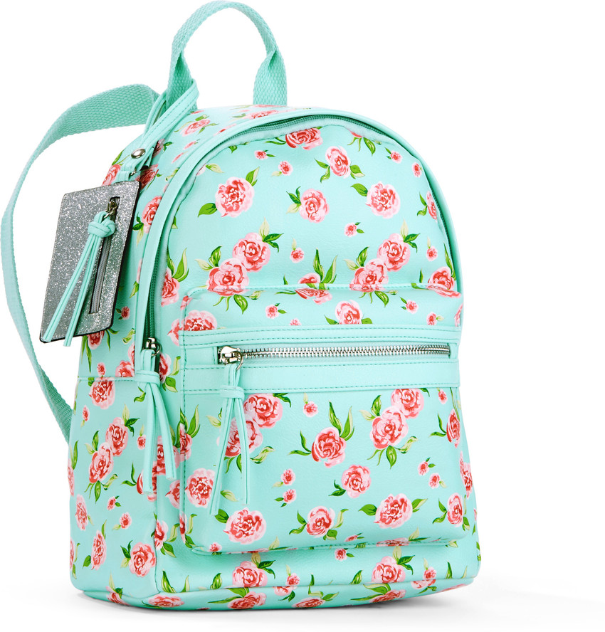 No Boundaries Mint Floral Mini Dome Backpack 11.339288640534871 L
