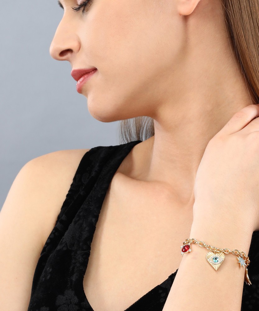 Buy Pandora Element Bracelet Charm Swarovski Crystal Beaded Complete Lucky  Bracelets White Online at desertcartINDIA