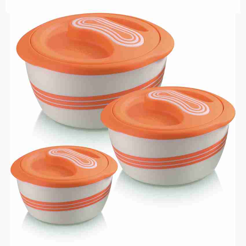 Pinnacle Thermoware 3-Pc Insulated Bowl with Lid Casserole Dish