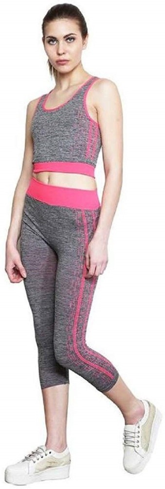 Buy TEMPEST Womens Polyester Athletic Gym Running Sports Track Suit   Womens Yoga Track Suit Pants Joggers Gym Active Lower Wear Large  BlackGrey Online at Best Prices in India  JioMart