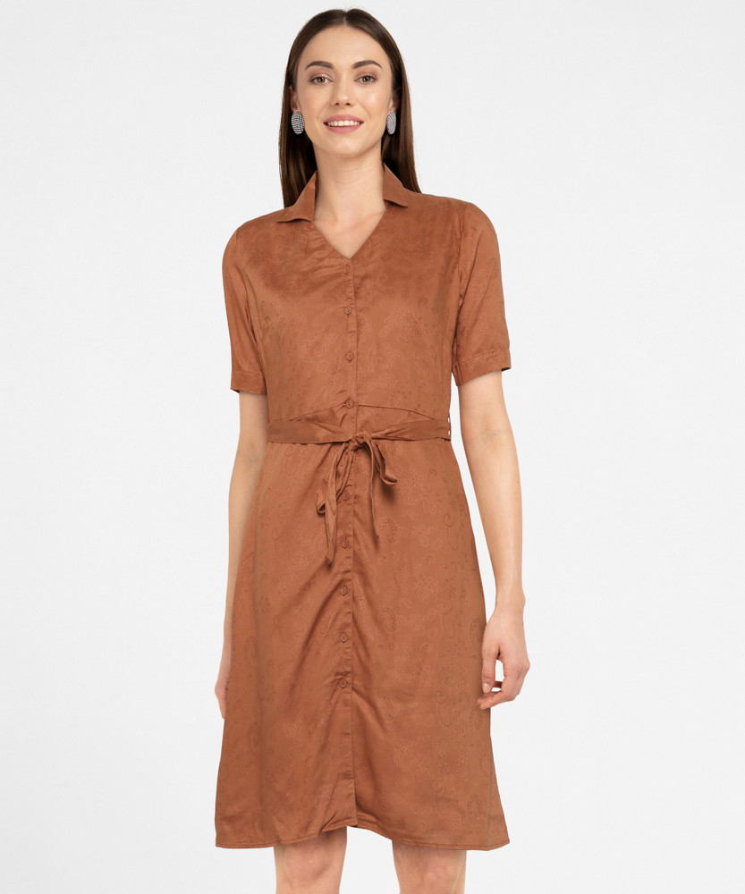 Cover Story Women Shirt Brown Dress Buy Cover Story Women Shirt Brown Dress Online at Best Prices in India Flipkart