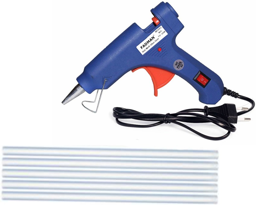 FADMAN BLUE MINI GLUE GUN, 20 WATT, HOT MELT GLUE GUN