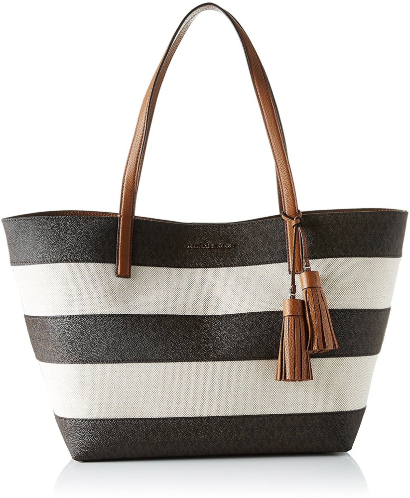 Michael kors black outlet white and brown bag