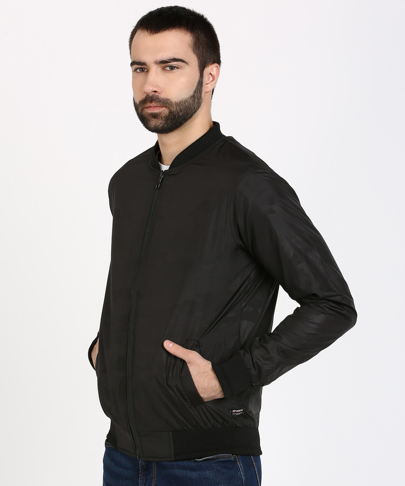 Spykar black bomber clearance jacket