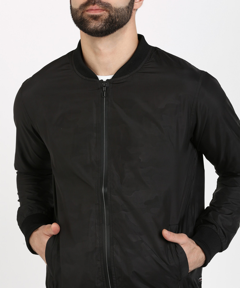 Spykar black bomber best sale jacket