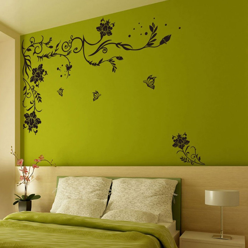 Aquire 175 cm Wall Stickers for Living Room Black Large Size