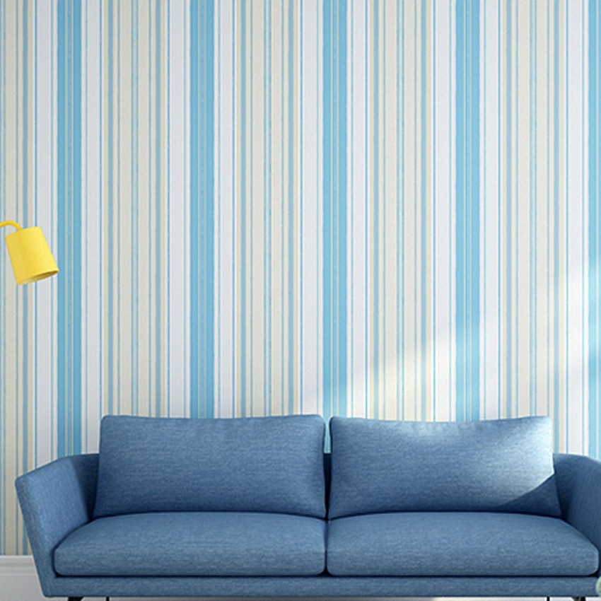 The Perfect Stripe Wallpaper in Navy Blue  Lo Home