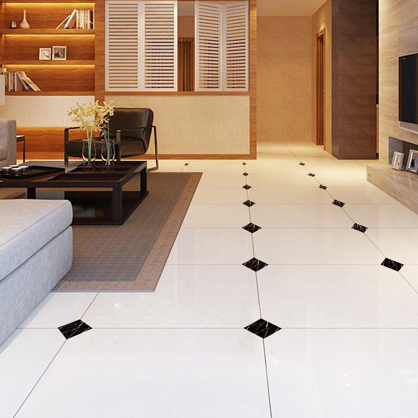Ampire 8 cm Floor Stickers Tiles Marble Effect Self Adhesive