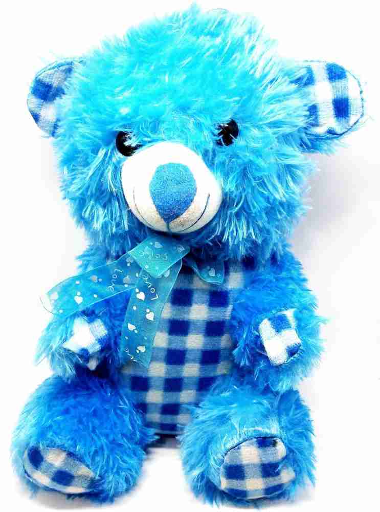 Mantra Sales Cute Soft Sitting Blue Teddy Bear 29 cm Cute