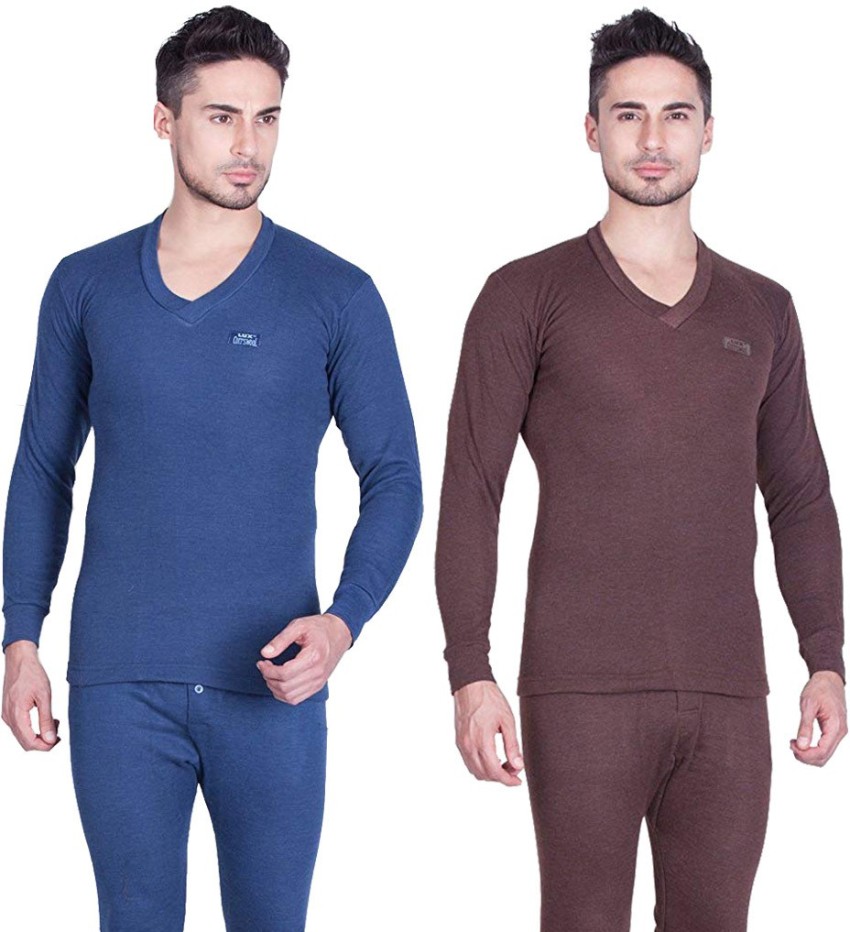 Buy FAIQA Men's Thermal Wear Set (Top+Lower) Pack Of 2 (80 CM (M size)) at