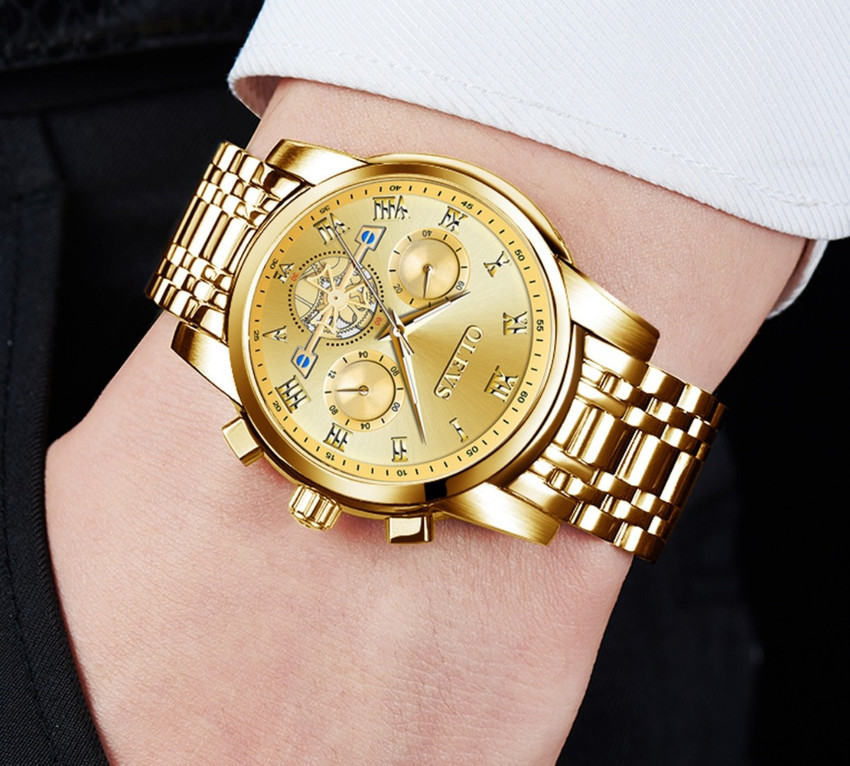 OLEVS Classic Premium Stylish Chronograph with Tourbillion Watch