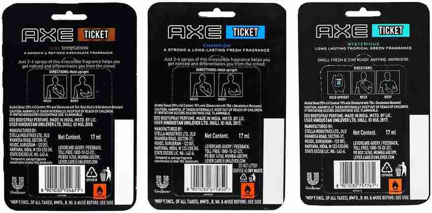 Axe mysterious pocket perfume discount