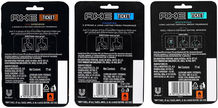 Axe dark sales temptation pocket perfume