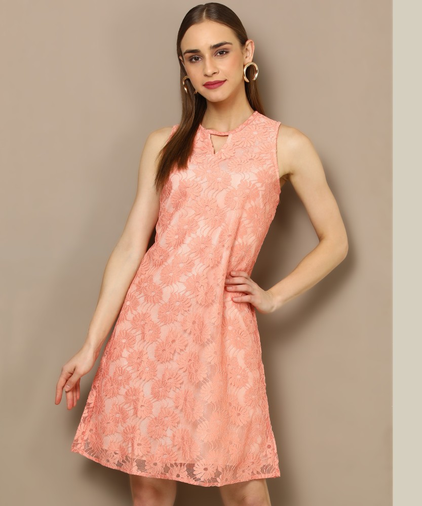 Avirate Women A line Pink Dress Buy Avirate Women A line Pink Dress Online at Best Prices in India Flipkart