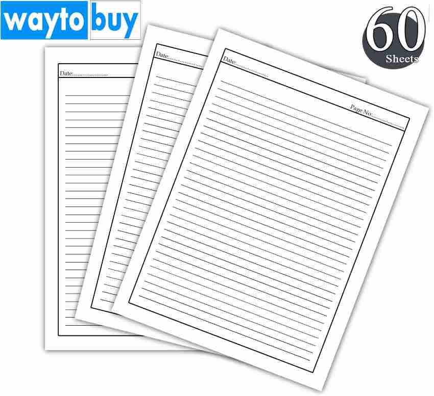 WAYTOBUY A4 60 Assignment Or Project 2 Line Black