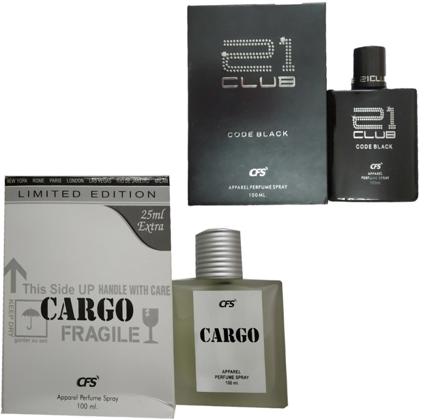 Buy CFS 21 CLUB CODE BLACK,CARGO Perfume - 200 ml Online In India