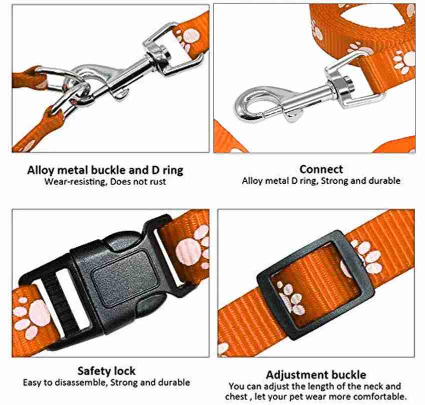 Jainsons Pet Products Paw Print Dog Puppy Nylon Leash Collar Set