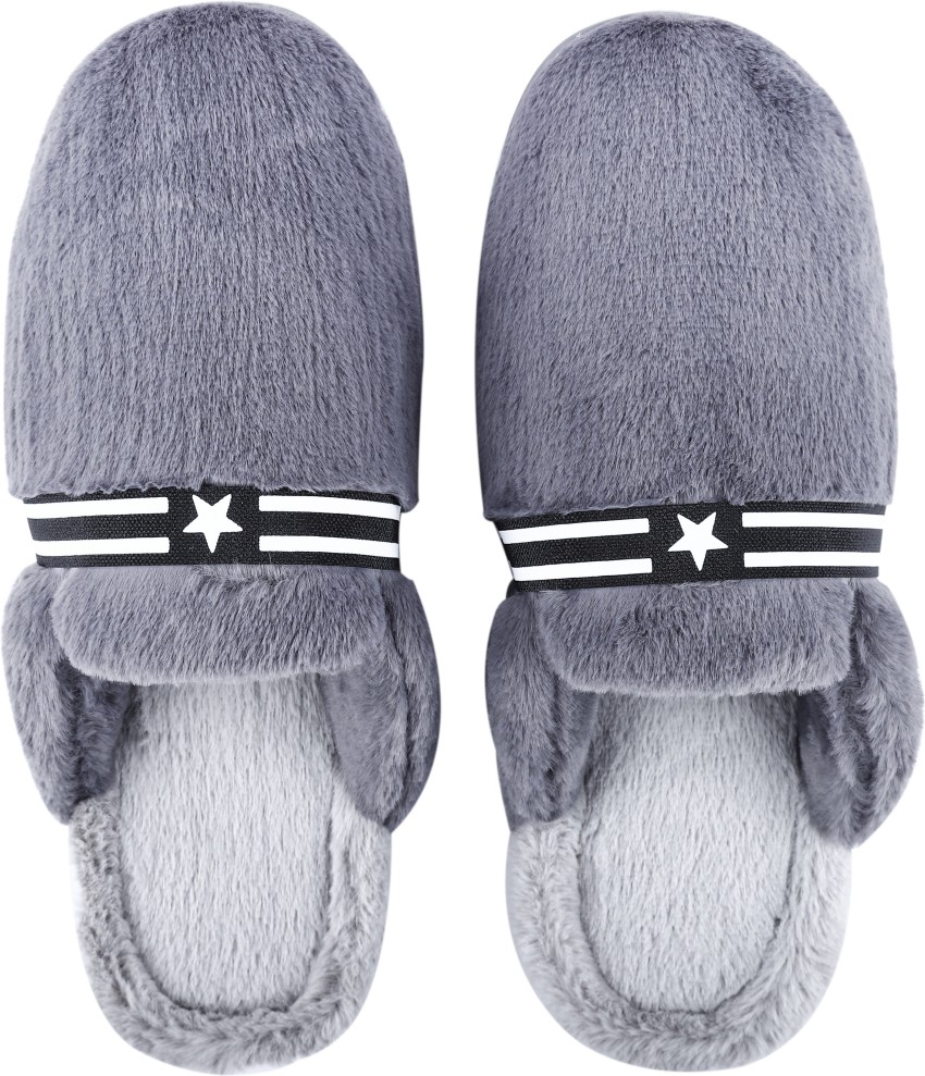Buy CASSIEY Warm Winter Indoor Home Fur Slippers for Women Peach- 3 UK- 4  UK Online at Best Prices in India - JioMart.