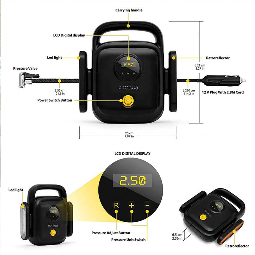 Probus tyre inflator new arrivals