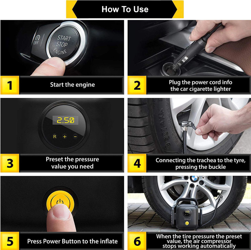 Probus tyre outlet inflator