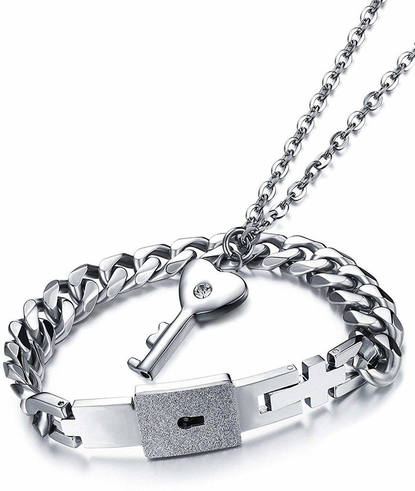 Couple bracelets lock discount and key flipkart